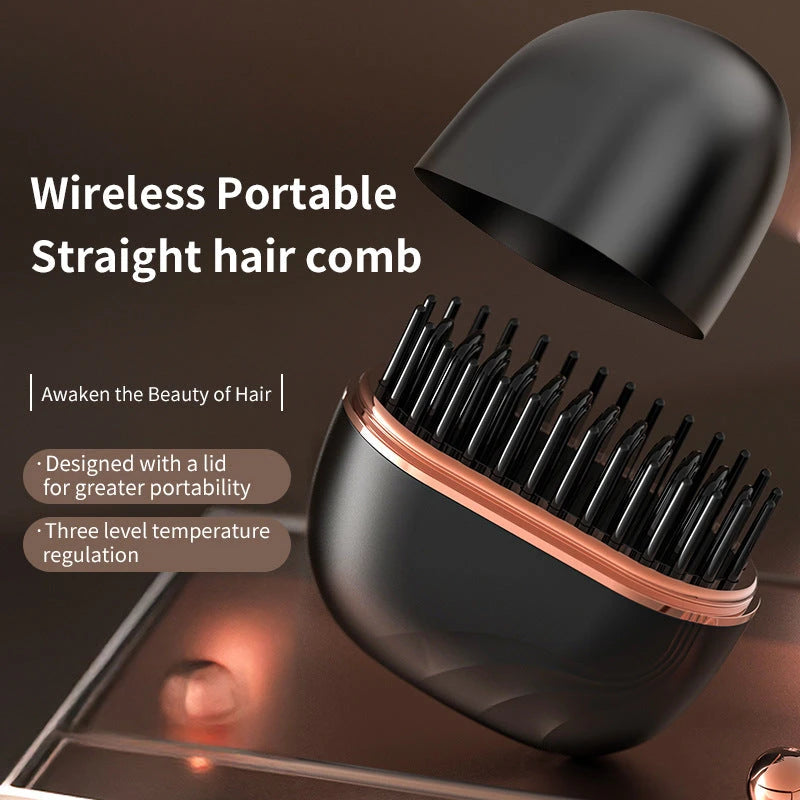 Wireless Portable Hair Straightening Comb