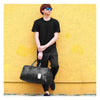 Business PU Leather Sports Gym Bag