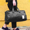 Business PU Leather Sports Gym Bag