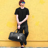 Business PU Leather Sports Gym Bag
