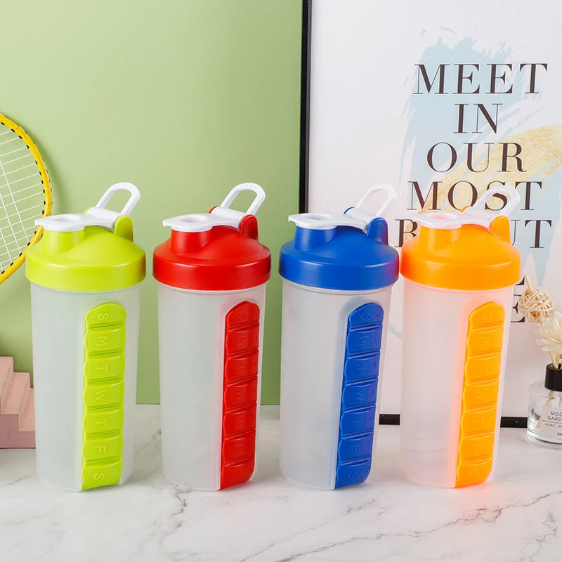 Daily Vital Two-in-One Pill Box Sports Shaker Cup