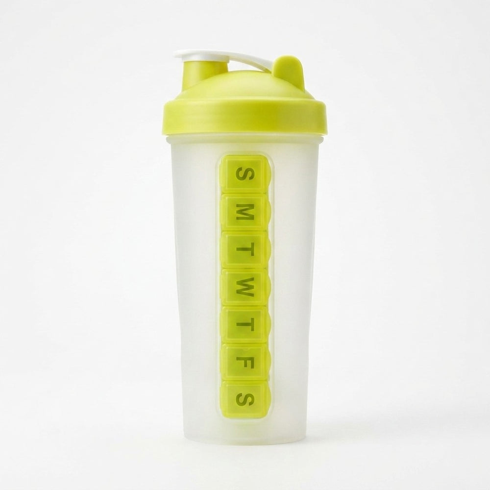 Daily Vital Two-in-One Pill Box Sports Shaker Cup