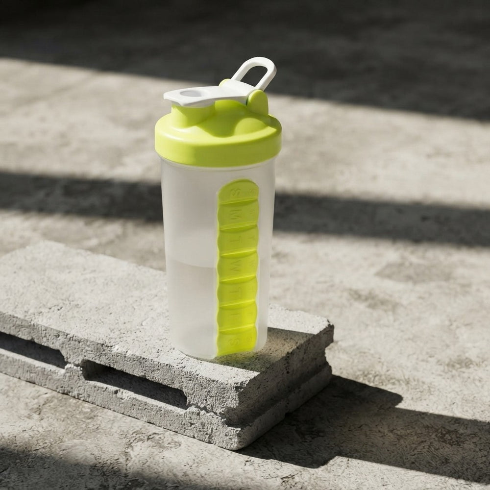 Daily Vital Two-in-One Pill Box Sports Shaker Cup